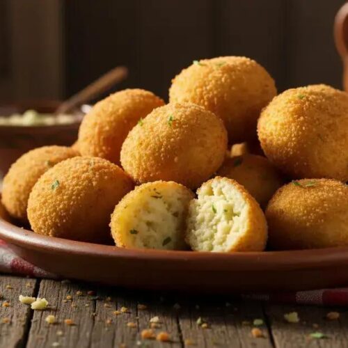 Bolinho frito de Aipim Bolinho frito de aipim