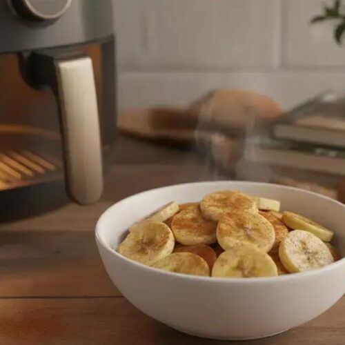 Banana assada na Air Fryer com canela: sobremesa rápida e sem sujeira Banana assada na Air Fryer