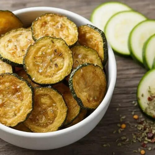 Chips de abobrinha na Air Fryer: sequinho e crocante (sem óleo) Chips de abobrinha na Air Fryer