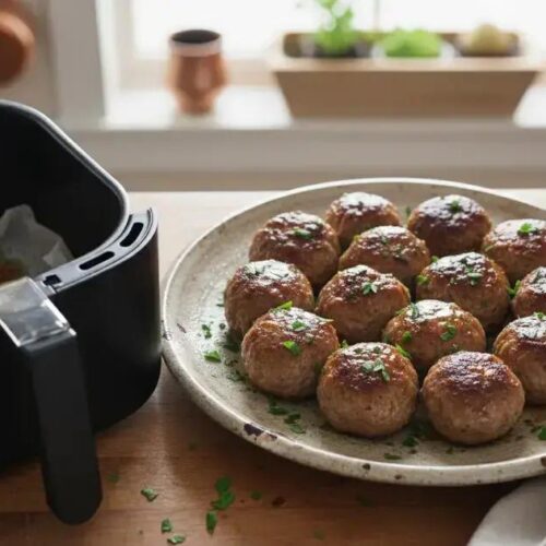 Almôndegas suculentas na Air Fryer