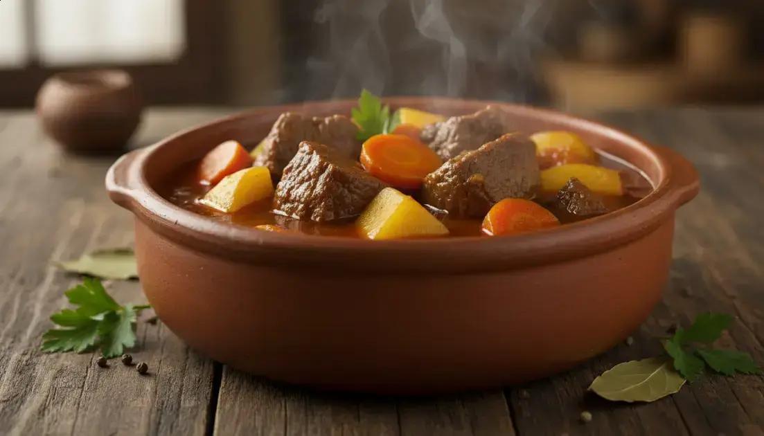 Carne de panela com batata e cenoura